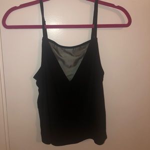 Never worn black Lulus crop top with mesh